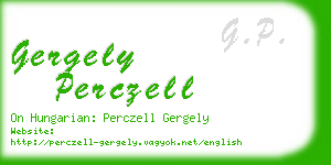 gergely perczell business card